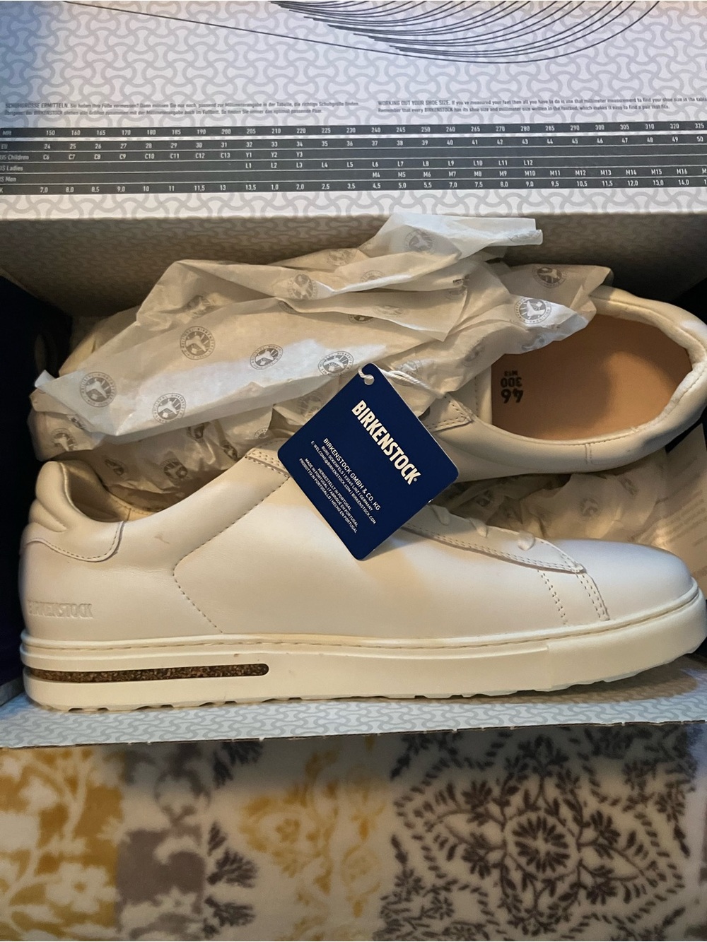 Birkenstock White Leather Men’s Low-Top Sneaker